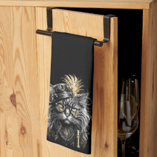Geweldige Steampunk Kat Theedoek