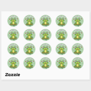 Geweldige Sticker, Fun Rewards Sticker, Kikker sti Ronde Sticker