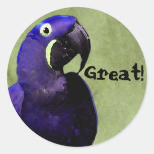 GEWELDIGE sticker met Blue Parrot