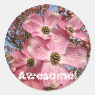Geweldige stickers Roze Natuur Dogwood Flowers