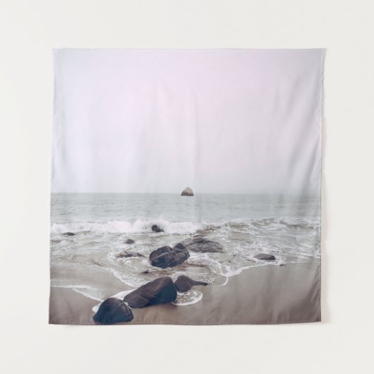 Geweldige strand Uitzicht Wandkleed (Voorkant)