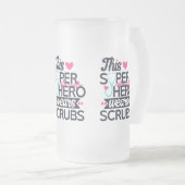 Geweldige superheld Gezegde Typografie Matglas Bierpul (Voorkant rechts)