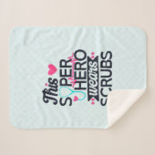 Geweldige superheld Gezegde Typografie Sherpa Deken (Voorkant (horizontaal))