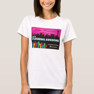 Geweldige T-Shirt White, voor dames met blozen