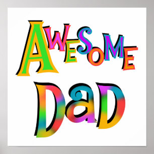 Geweldige T-shirts voor papa en cadeautjes Poster