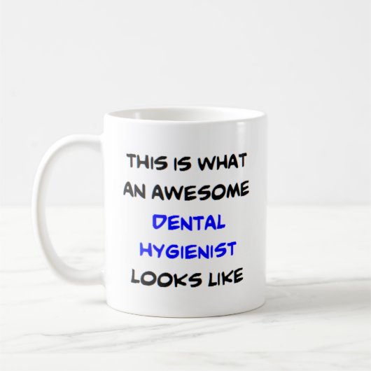 geweldige tandheelkundige hygiënist koffiemok (Links)