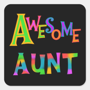 Geweldige tante T-shirts en geschenken Vierkante Sticker