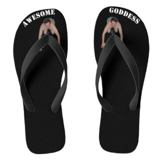 Geweldige Teenslippers van godin (BREDE STAPEN)