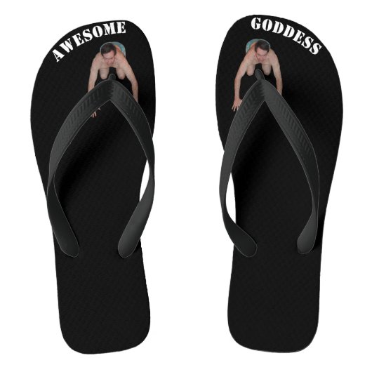 Geweldige Teenslippers van godin (BREDE STAPEN) (Voetbed)