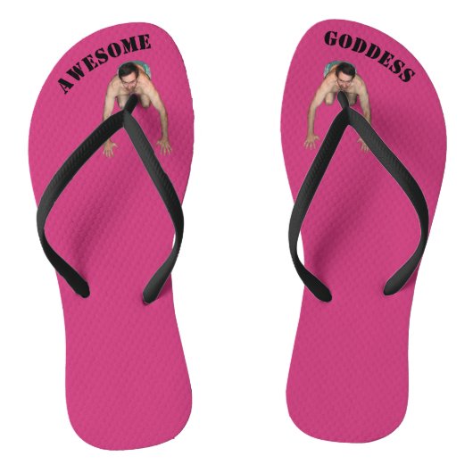 Geweldige Teenslippers van godin (NARROW STRAPS) (Voetbed)