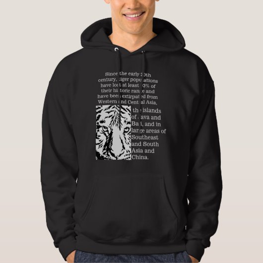 Geweldige tekst gebaseerd op tijger modern design hoodie (Voorkant)