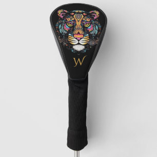 Geweldige Tiger Head Initiaal Golfheadcover