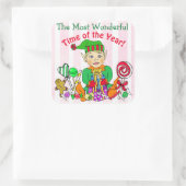 Geweldige tijd van het Elf-jaar Vierkante Sticker (Tas)