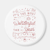 Geweldige tijd van het jaar kerstmagneet magneet (Voorkant)