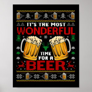 Geweldige tijd voor een beer met een lelijke kerst poster