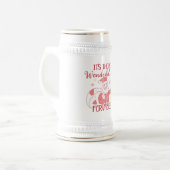 Geweldige tijd voor een bierkerstman bierpul (Voorkant links)