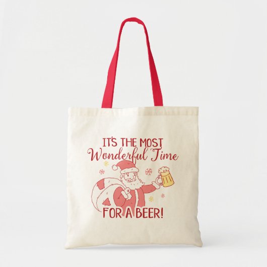 Geweldige tijd voor een bierkerstman tote bag (Voorkant)