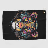 Geweldige tijgerkop golfhanddoek (Horizontaal)