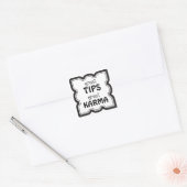 Geweldige tips Grote Karma Tip Jar Vierkante Sticker (Envelop)
