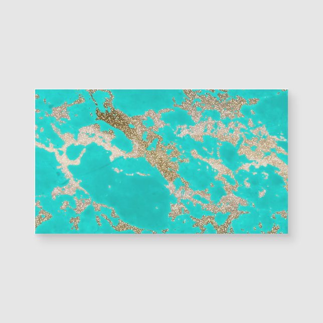 Geweldige trendy modern faux goudglitter marmer (Voorkant)