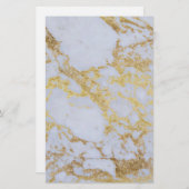 Geweldige trendy modern faux goudglitter marmer briefpapier (Voorkant / Achterkant)
