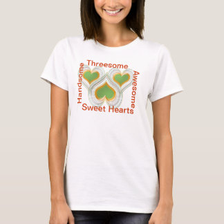 Geweldige, trioole, fijne harten t-shirt