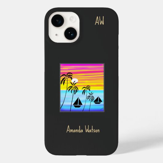 Geweldige Tropische Zonsondergang Zeilende Mok Case-Mate iPhone Case (Achterkant)