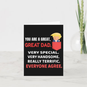 Geweldige Trump In Zak Fathers Day Geweldige Vader Kaart