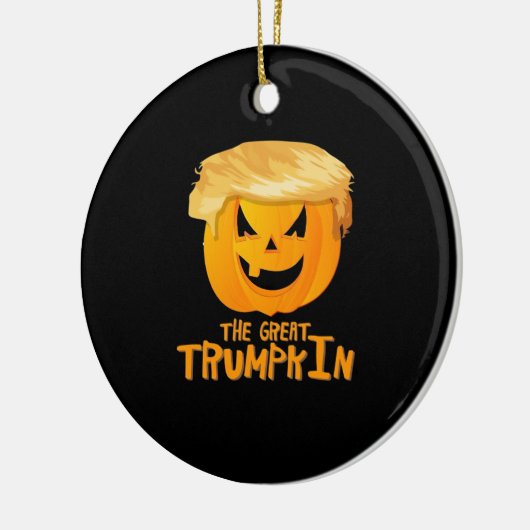 Geweldige Trumpkin Grappig Halloween Keramisch Ornament (Links)