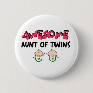 GEWELDIGE Tunt van TWINS Ronde Button 5,7 Cm