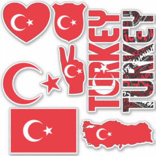 Geweldige Turkije Vormen Nationale Symbolen Sticker