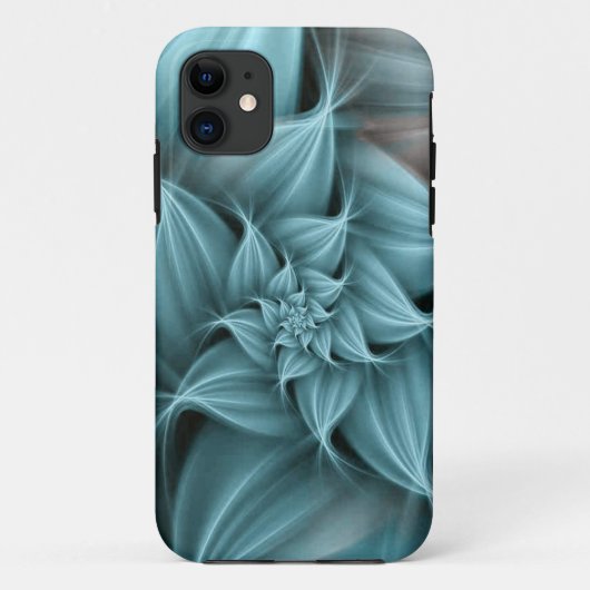 Geweldige turquoise bloemfractal Case-Mate iPhone case (Achterkant)