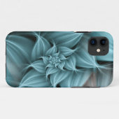 Geweldige turquoise bloemfractal Case-Mate iPhone case (Achterkant (horizontaal))