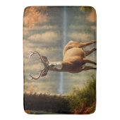 Geweldige Twaalf Punt Buck in Herfstwateren Badmat (Voorkant Verticaal)