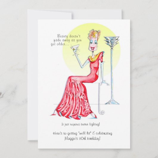 Geweldige uitnodiging voor de verjaardag van het v (Voorkant)