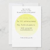 Geweldige uitnodiging voor de verjaardag van het v (Achterkant)