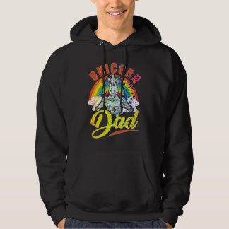 Geweldige Unicorn Dad Funny Rainbow Splatter Hoodie