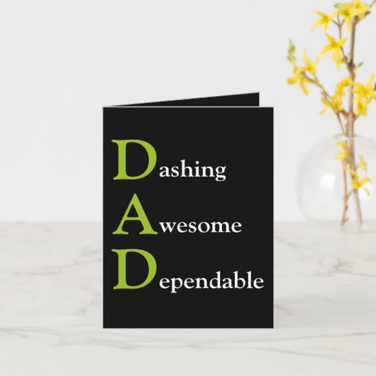 Geweldige vaders definitie grappige vaderdag kaart (Gele Bloem)