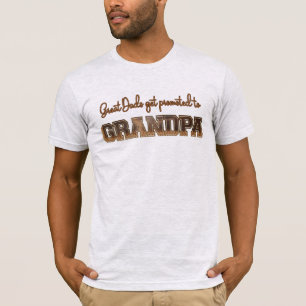 Geweldige vaders promoveren tot grootvader - leerl t-shirt