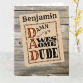 Geweldige vent Western-thema aangepaste naam Kaart (Gele Bloem)