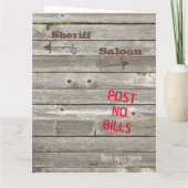 Geweldige vent Western-thema aangepaste naam Kaart (Achterkant)