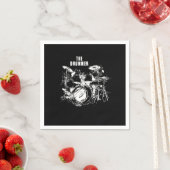 Geweldige vervormde de drummer grafische percussio servet (Insitu)