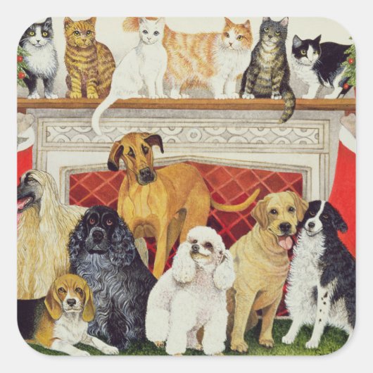 Geweldige verwachtingen vierkante sticker (Voorkant)