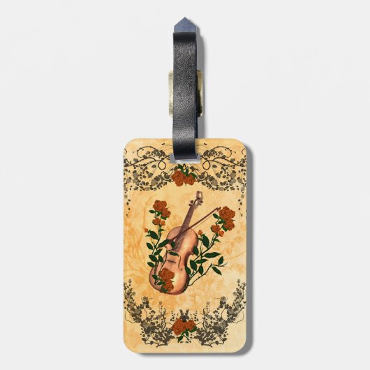 Geweldige viool bagagelabel (Achterkant verticaal)