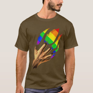 Geweldige vlag betekent LGBTQ plus Scratch Pride R T-shirt