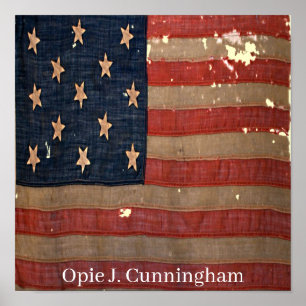 Geweldige vlag van de burgeroorlog poster