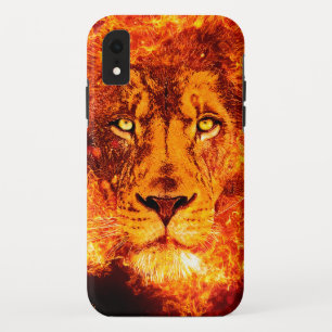 Geweldige Vlammende Leeuw iPhone XR Hoesje