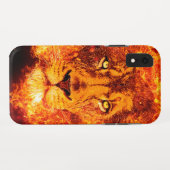 Geweldige Vlammende Leeuw Case-Mate iPhone Case (Achterkant (horizontaal))