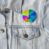 geweldige vlinder ronde button 5,7 cm (In situ)