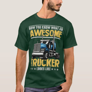 Geweldige vrachtwagenchauffeur 18 Wheeler Mecha T-shirt